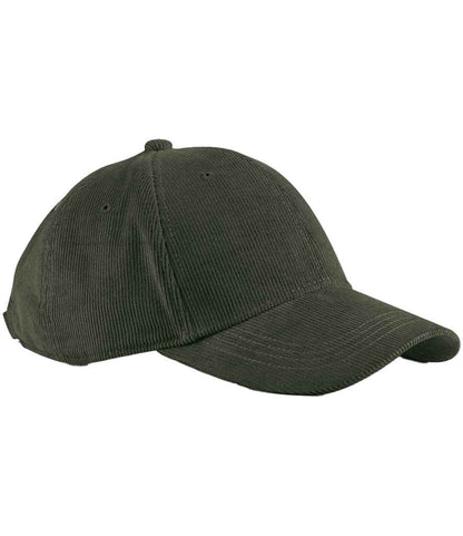 Beechfield EarthAware® Organic Cord Baseball Cap in Forest Night