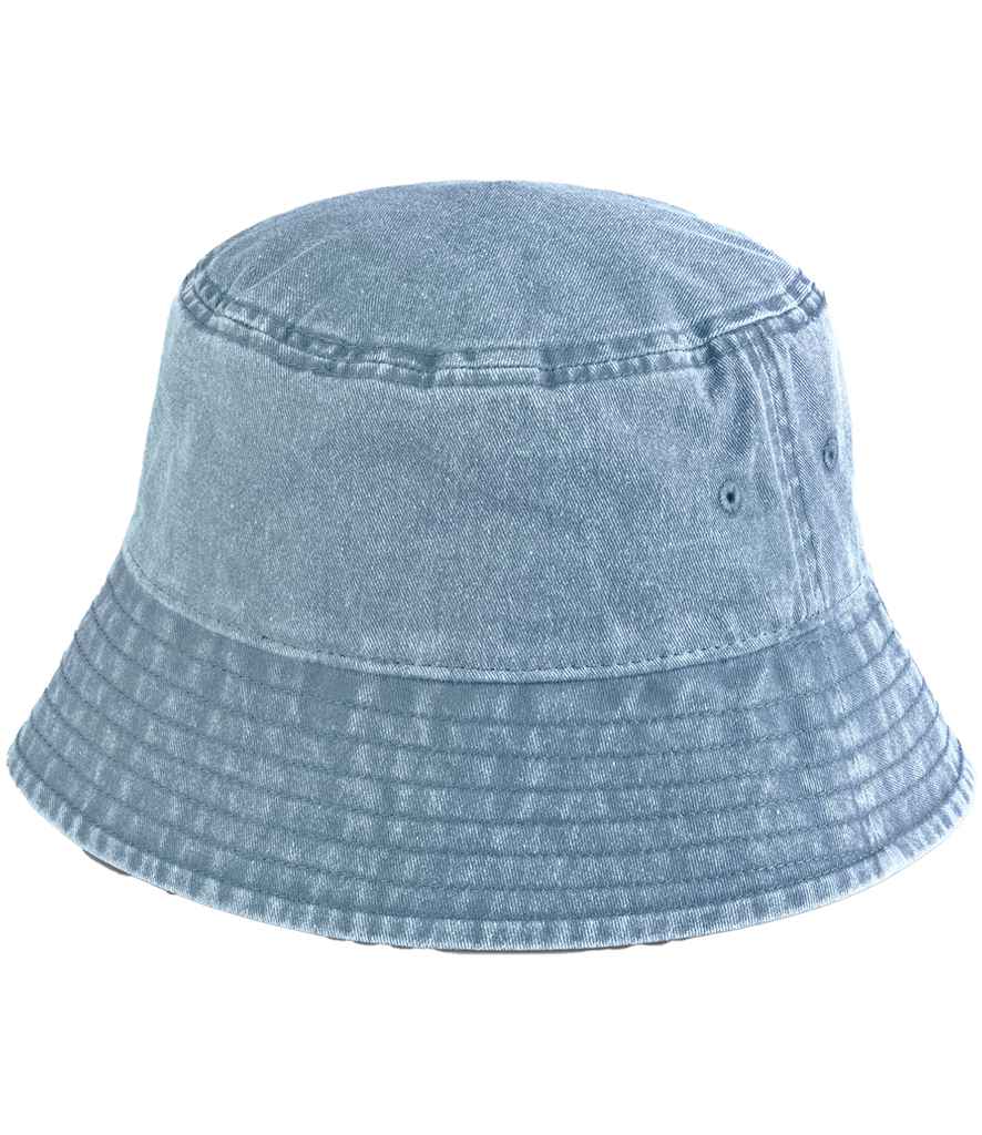 Beechfield Vintage Bucket Hat in Vintage Light Denim