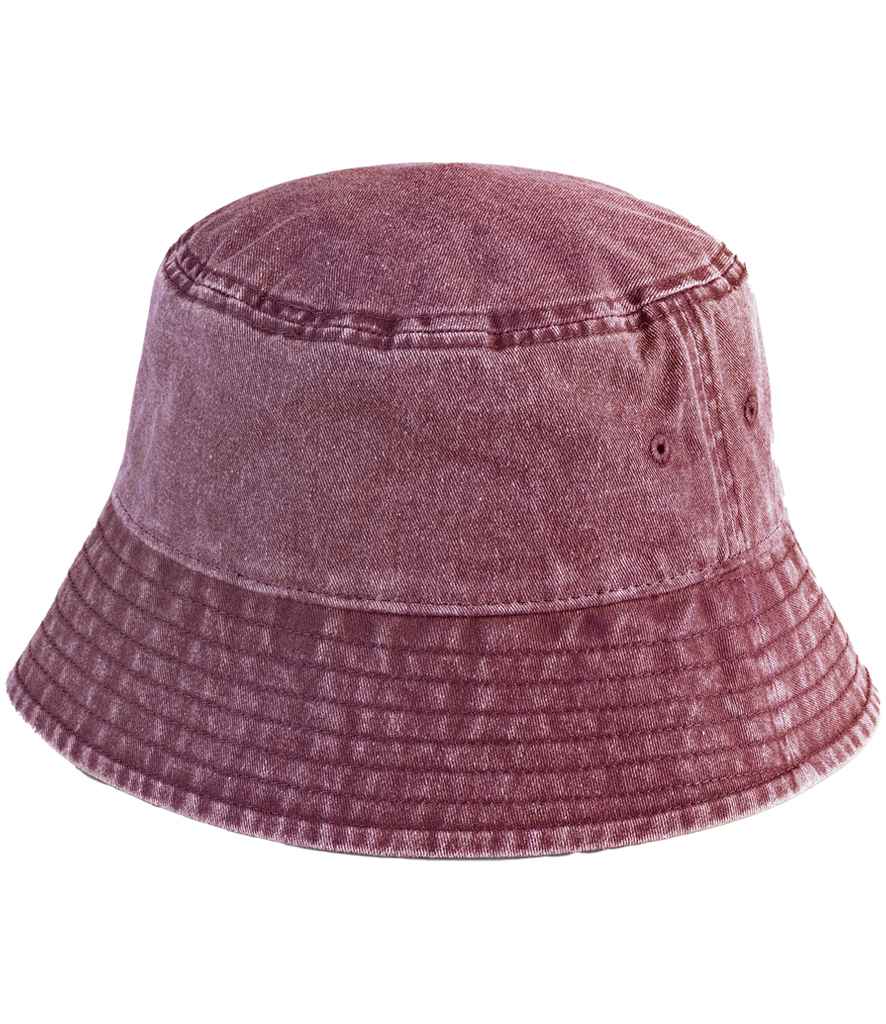 Beechfield Vintage Bucket Hat in Vintage Red