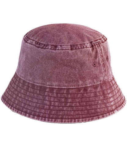 Beechfield Vintage Bucket Hat in Vintage Red