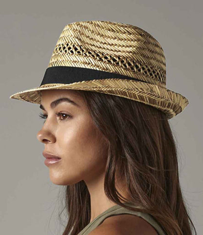 Beechfield Straw Summer Trilby - model image