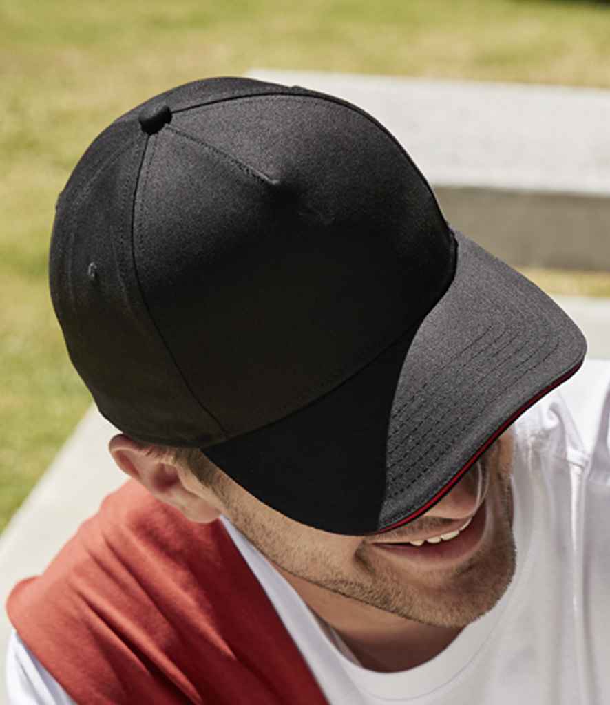 Beechfield Beechfield EarthAware® Classic Organic Cotton 5 Panel Sandwich Peak Cap