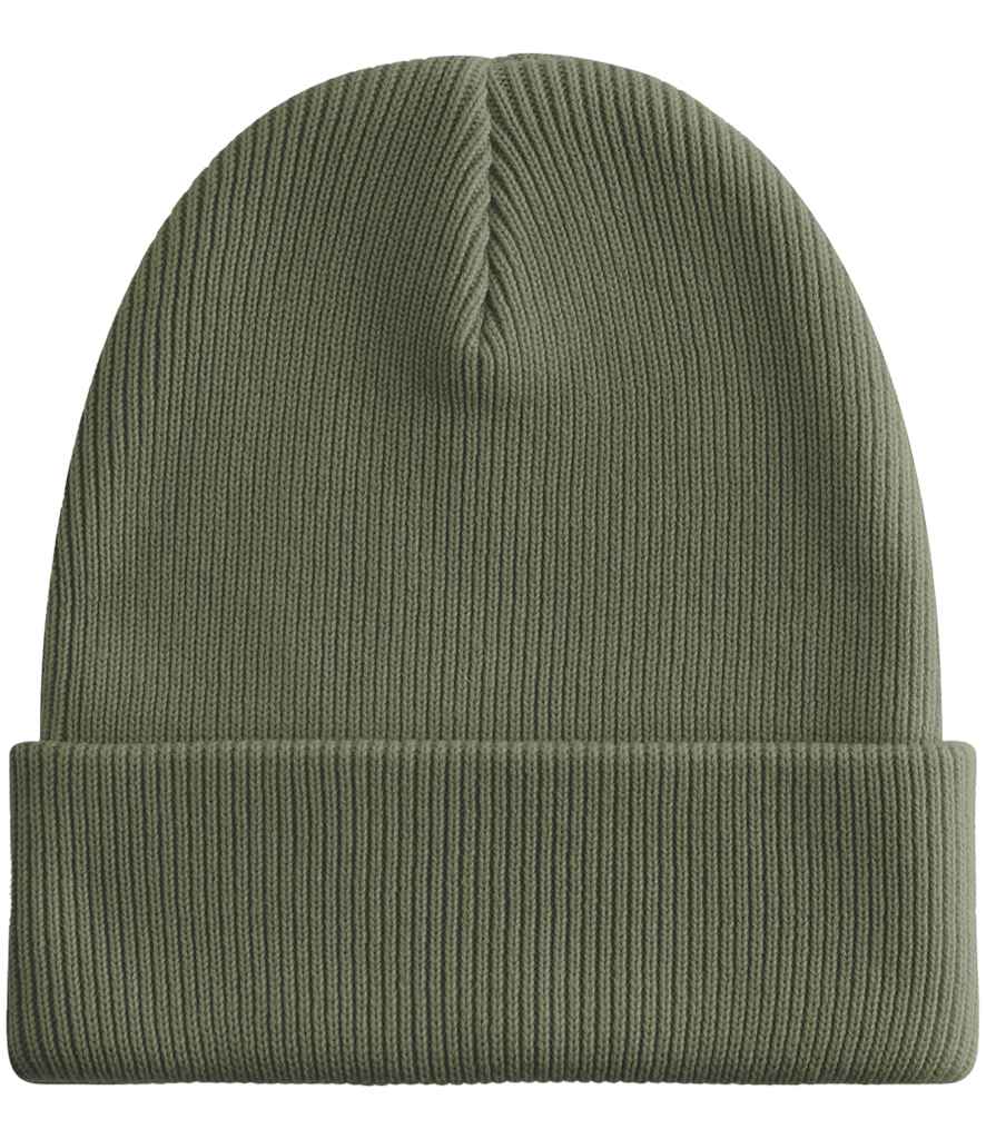 Beechfield Organic Cotton Original Heavyweight Cuffed Beanie in Olive Green