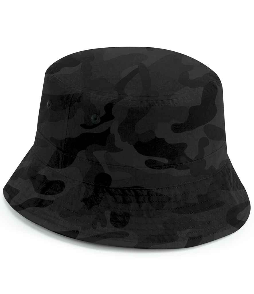 Beechfield Recycled Polyester Bucket Hat in Midnight Camo