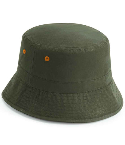 Beechfield Recycled Polyester Bucket Hat in Olive Green