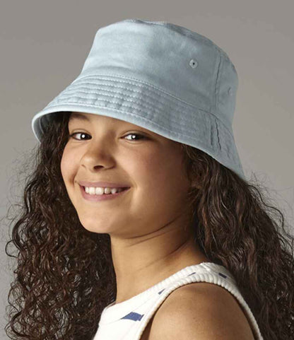 Beechfield Beechfield Kids Organic Cotton Bucket Hat Powder Blue
