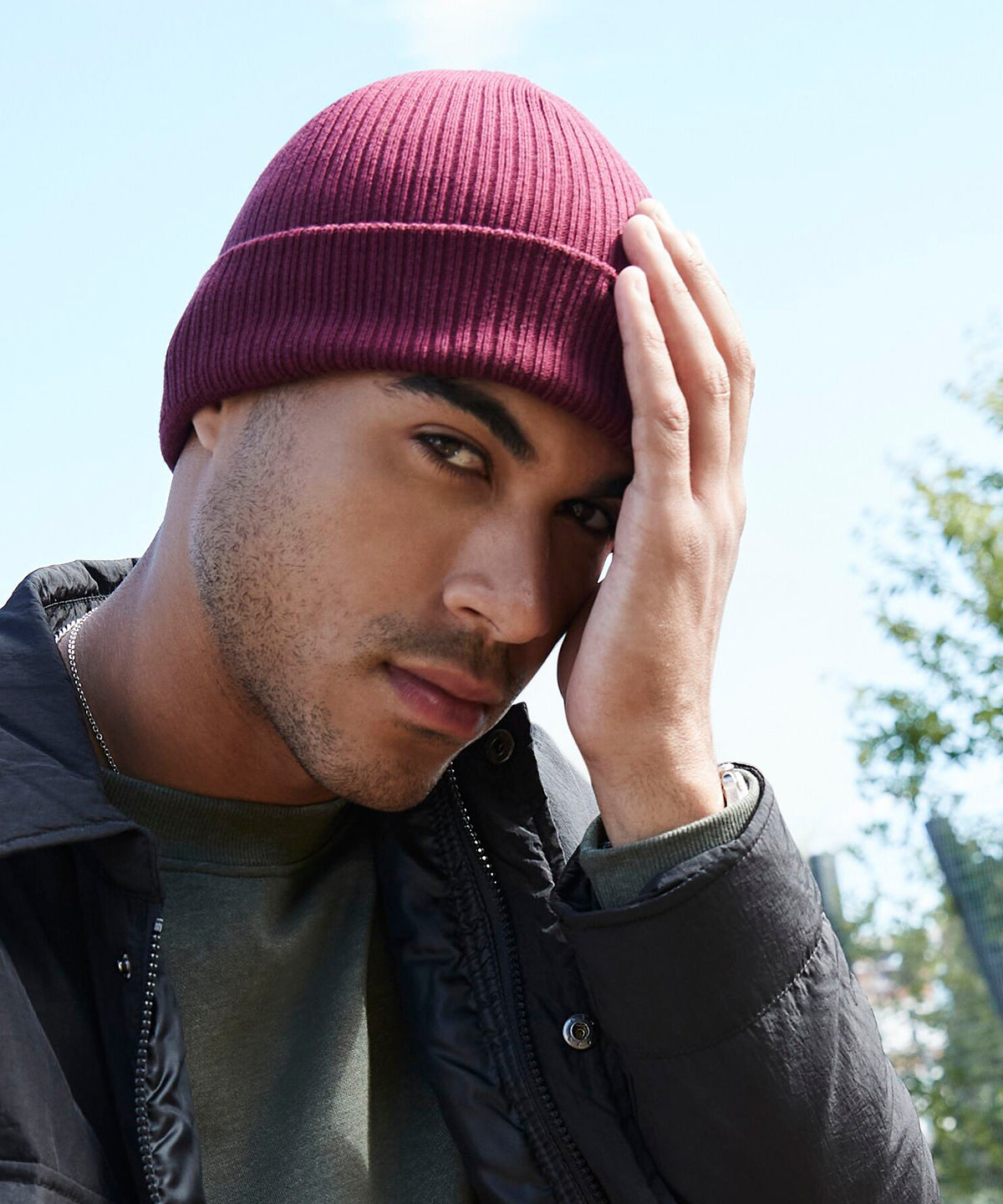 Beechfield Organic cotton beanie Biscuit