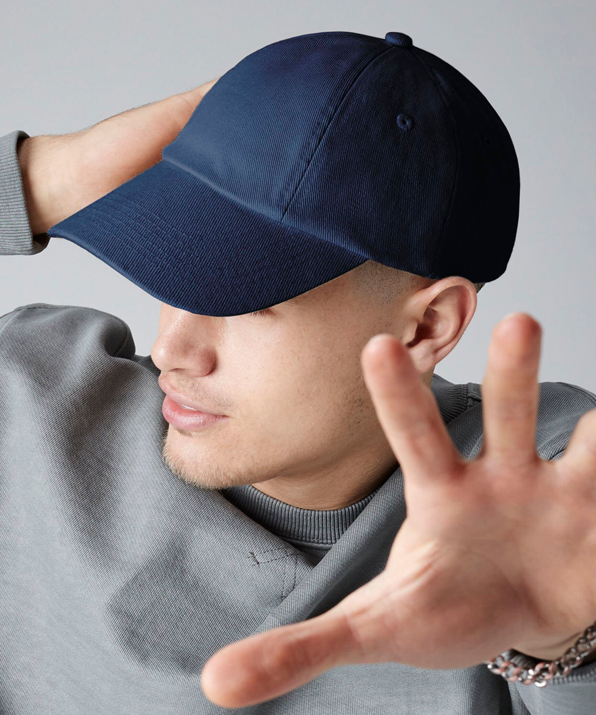 Beechfield Low-profile heavy cotton drill cap Black