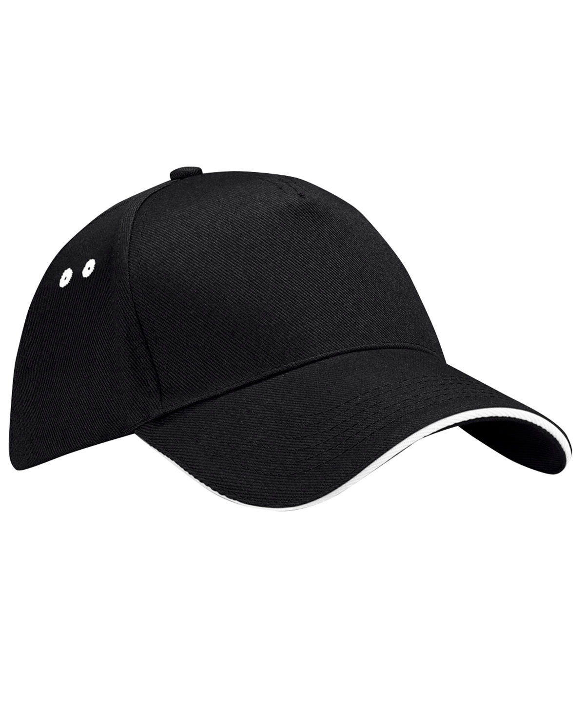 Beechfield Ultimate 5-panel cap - sandwich peak Black/White