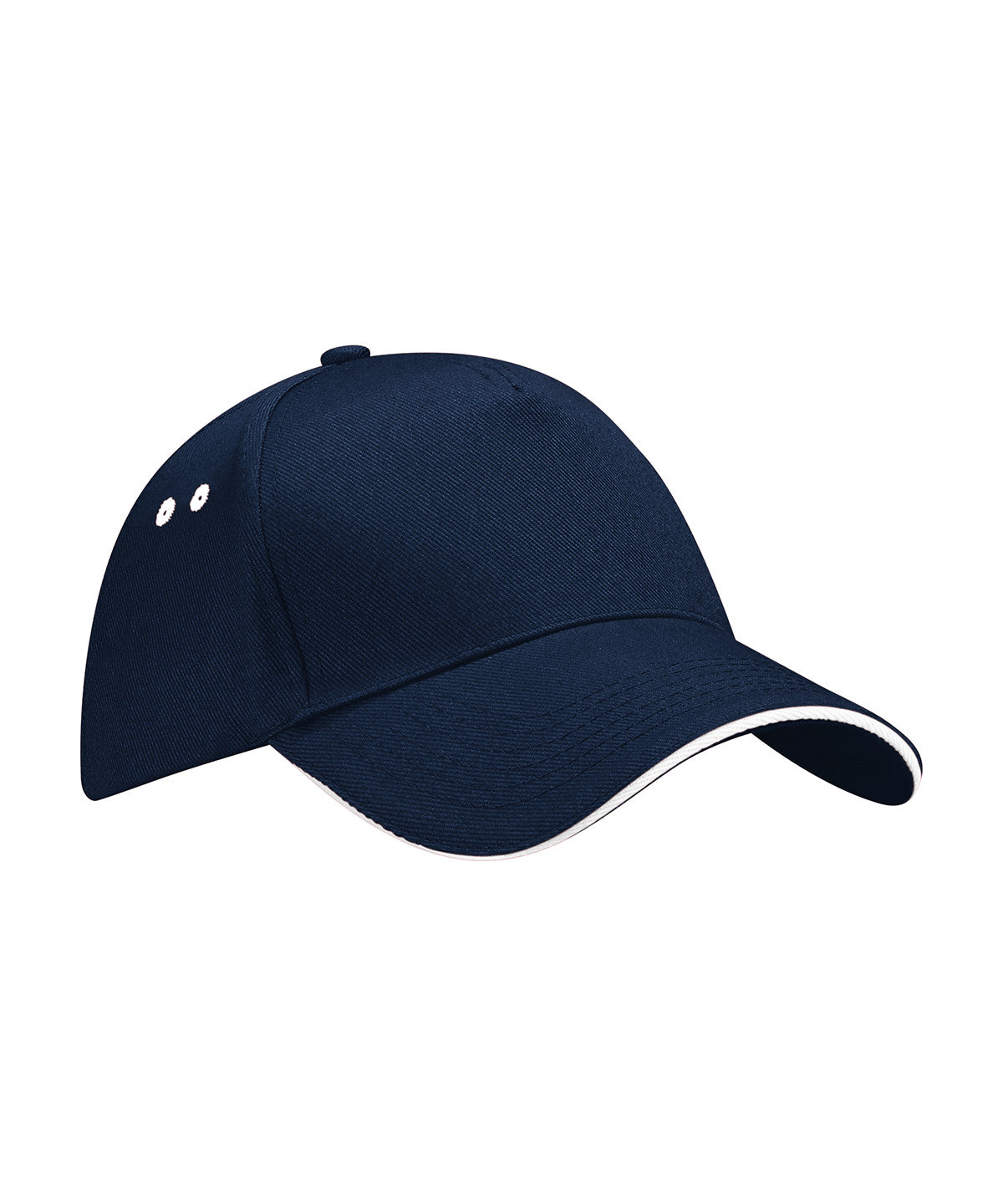 Beechfield Ultimate 5-panel cap - sandwich peak French Navy/White