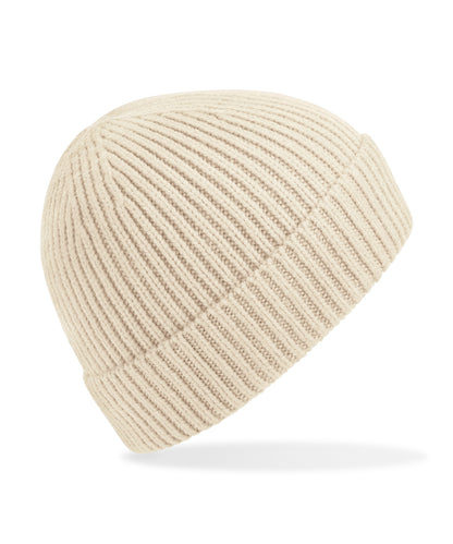 Beechfield Engineered knit ribbed beanie Oatmeal