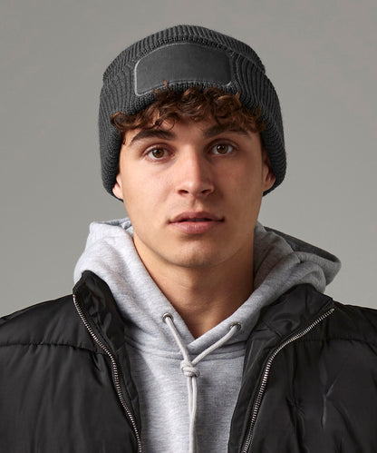 Beechfield Thinsulate™ patch beanie Black