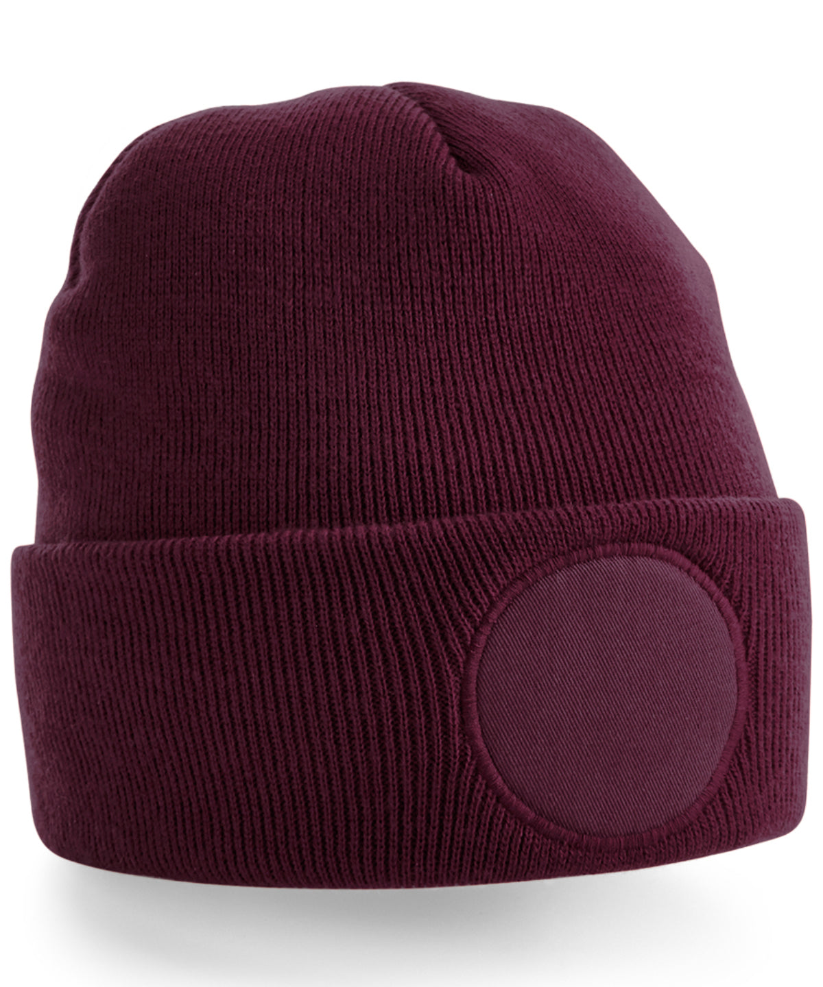 Beechfield Circular patch beanie Burgundy