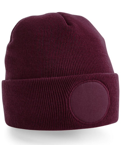 Beechfield Circular patch beanie Burgundy