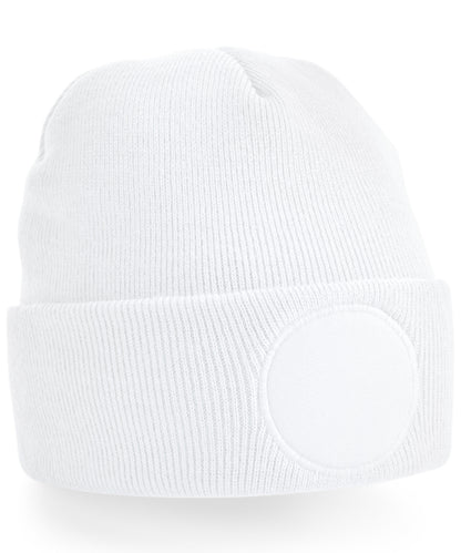 Beechfield Circular patch beanie White