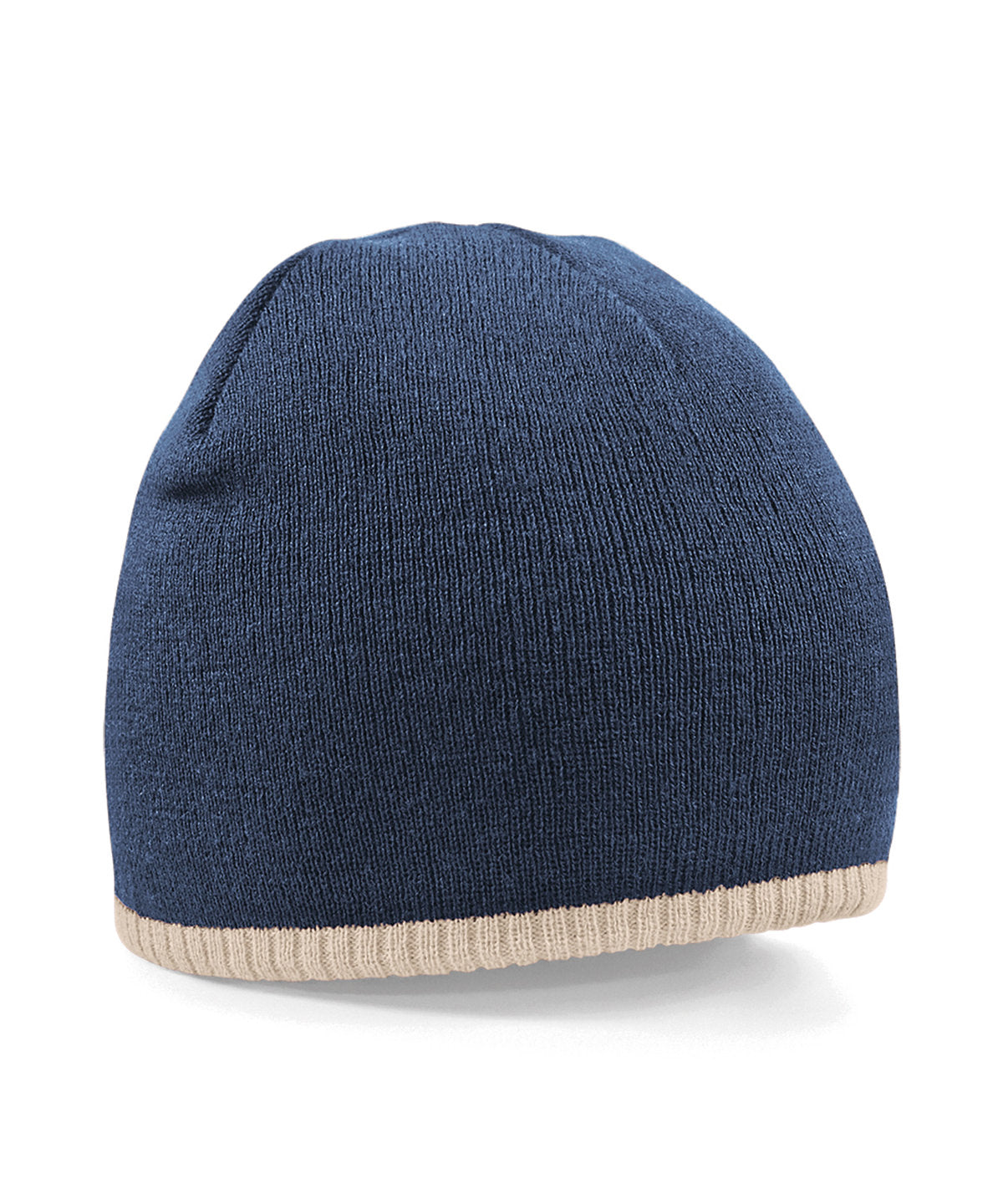 Beechfield Two-tone pull-on beanie Black/Stone