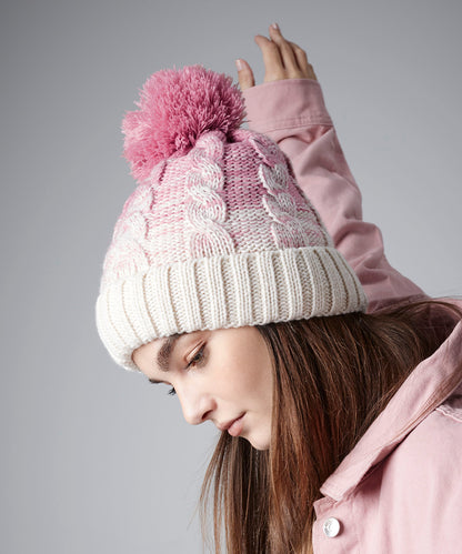 Beechfield Ombré beanie Black/Light Grey