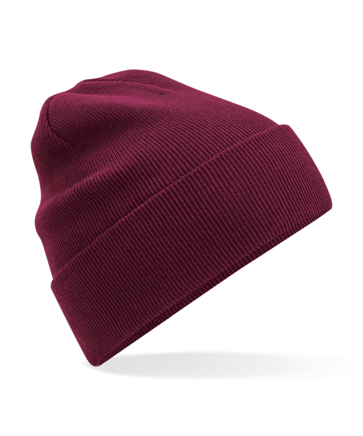 Beechfield Organic cotton original cuffed beanie Burgundy