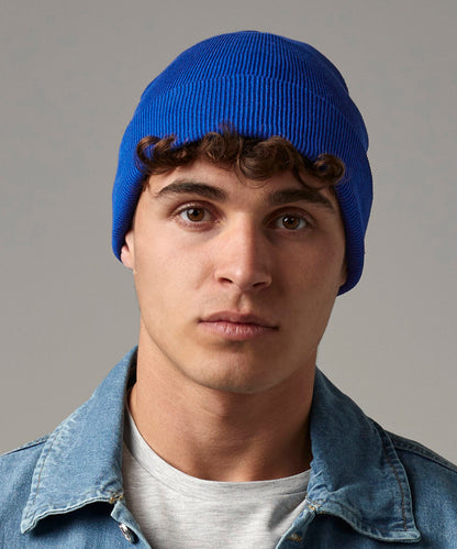 Beechfield Organic cotton original cuffed beanie Black
