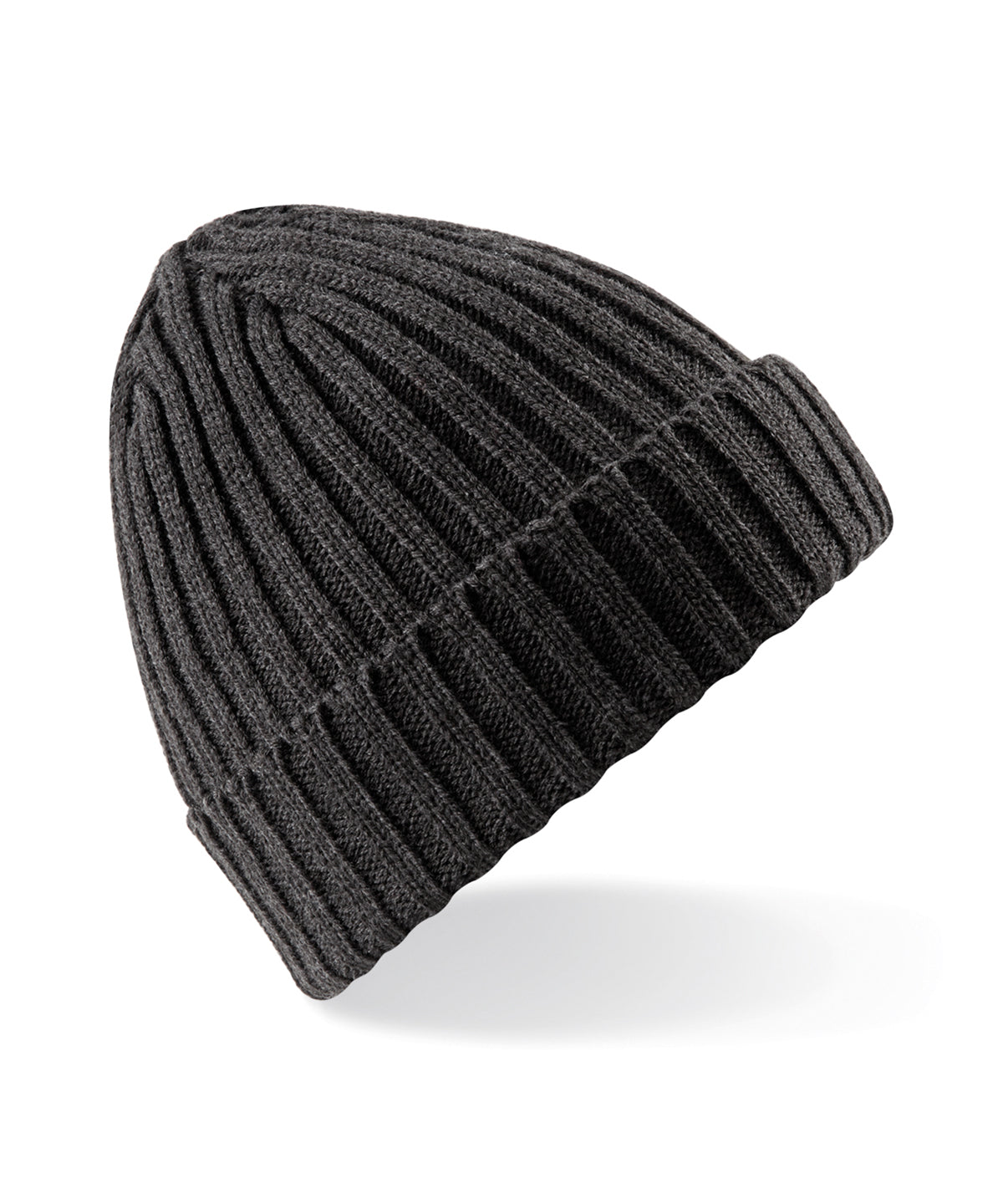 Beechfield Chunky ribbed beanie Heather Grey