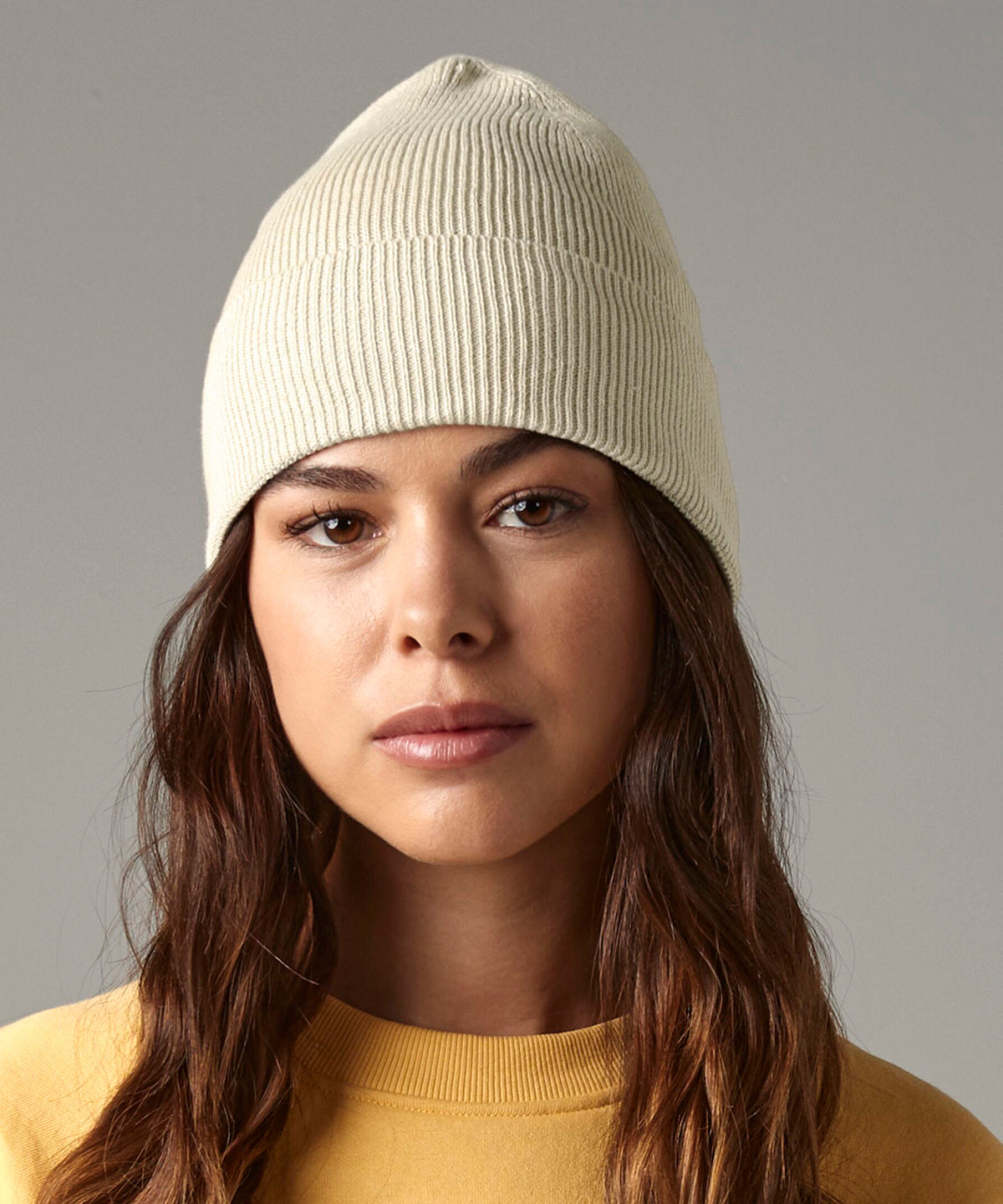 Beechfield Organic cotton fine knit beanie Black