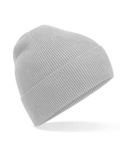 Beechfield Organic cotton fine knit beanie Light Grey