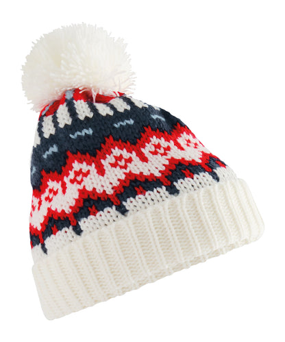 Beechfield Retro ski beanie White Out