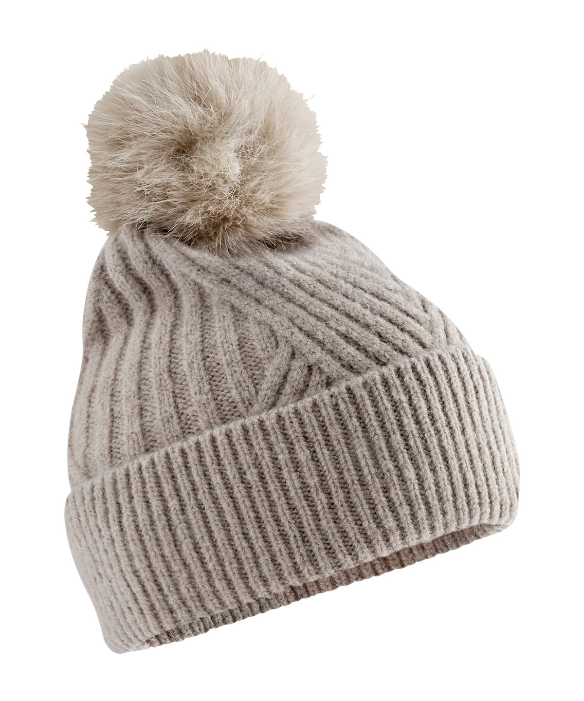 Beechfield Snow luxe beanie Natural Stone