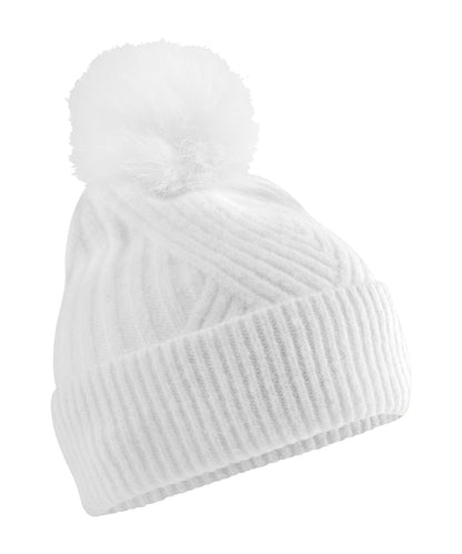 Beechfield Snow luxe beanie White