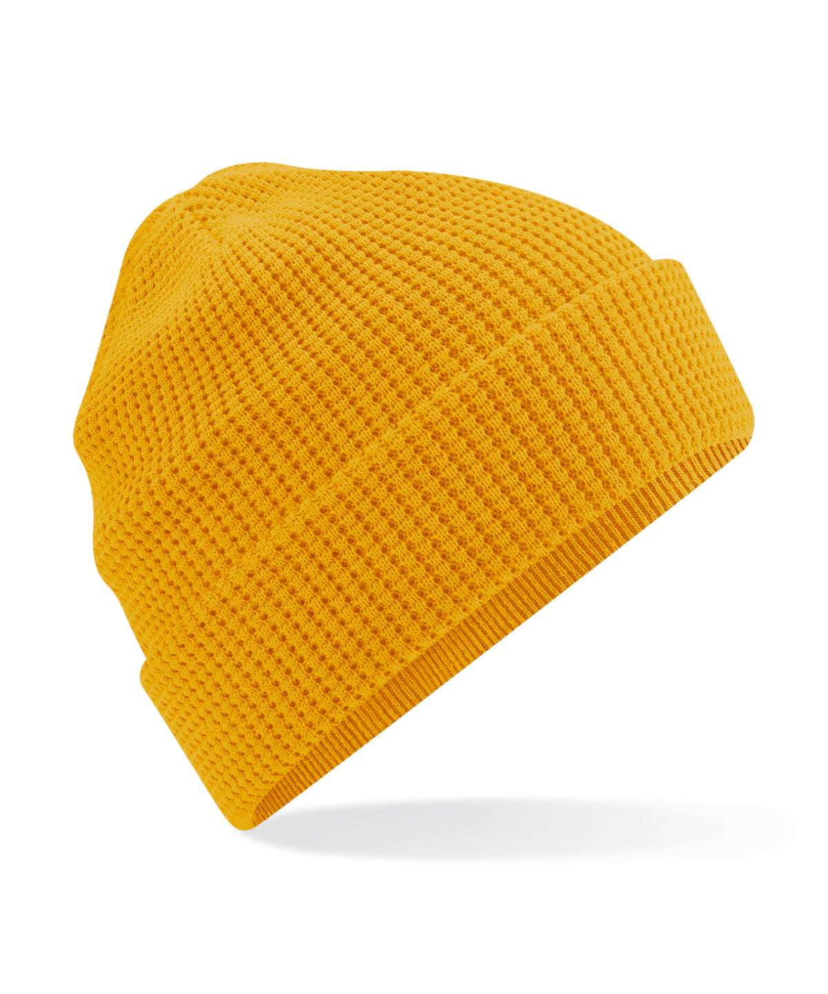 Beechfield Organic cotton waffle beanie Mustard