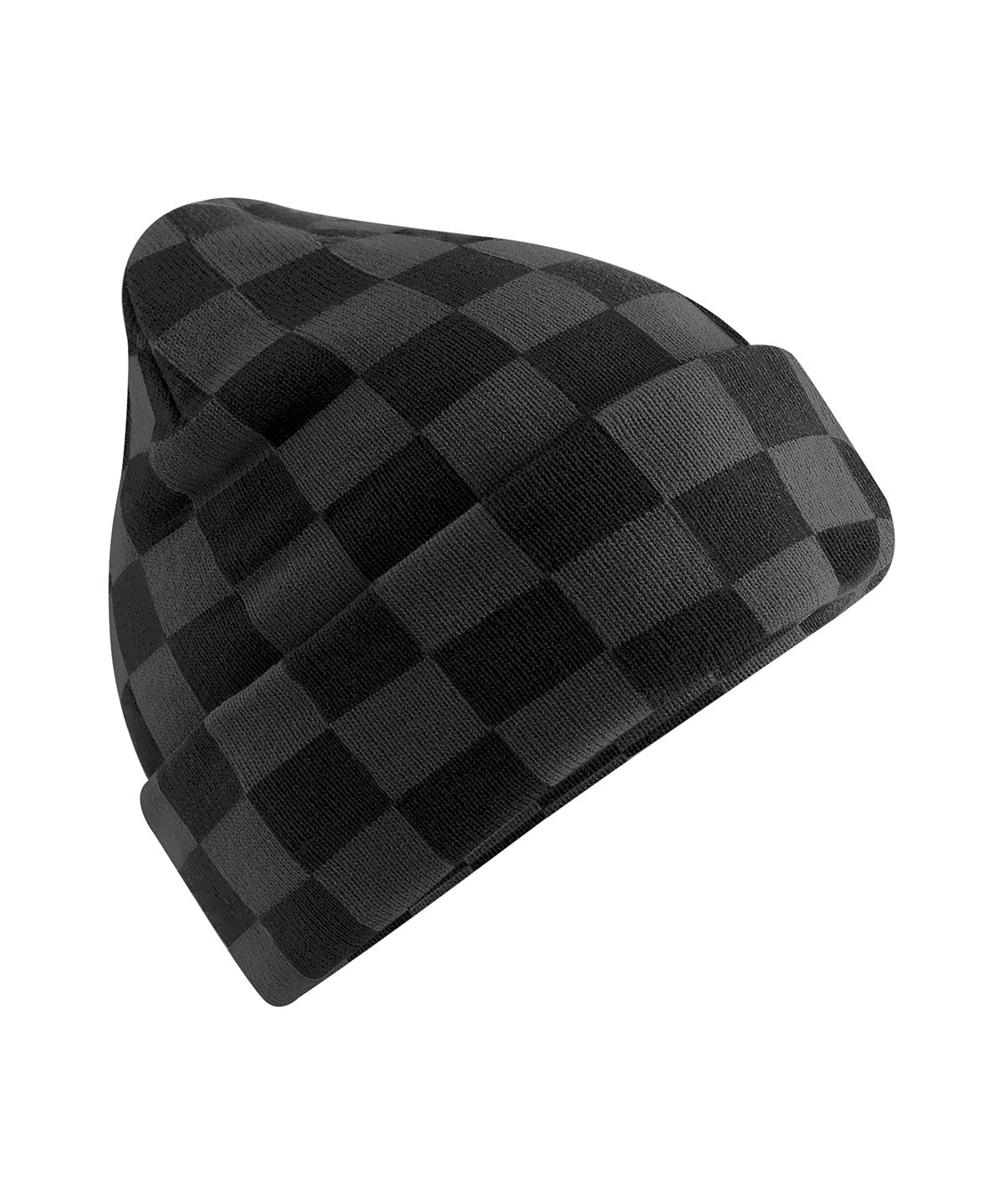 Beechfield Checkerboard beanie Black/Charcoal