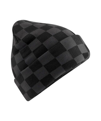 Beechfield Checkerboard beanie Black/Charcoal