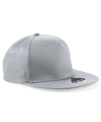 Beechfield 5-panel snapback rapper cap Light Grey