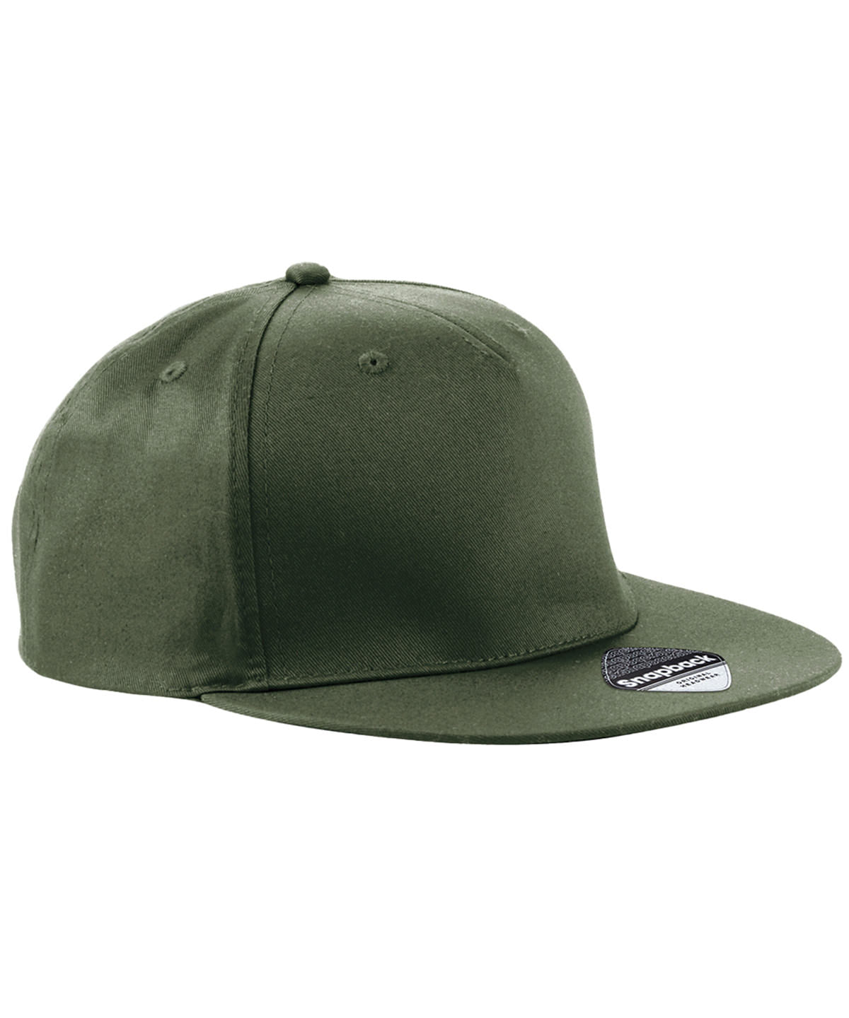 Beechfield 5-panel snapback rapper cap Olive Green