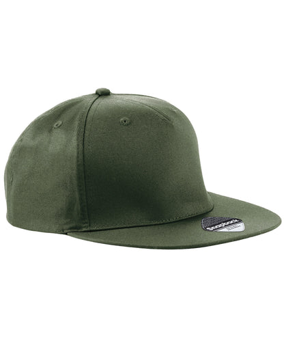 Beechfield 5-panel snapback rapper cap Olive Green