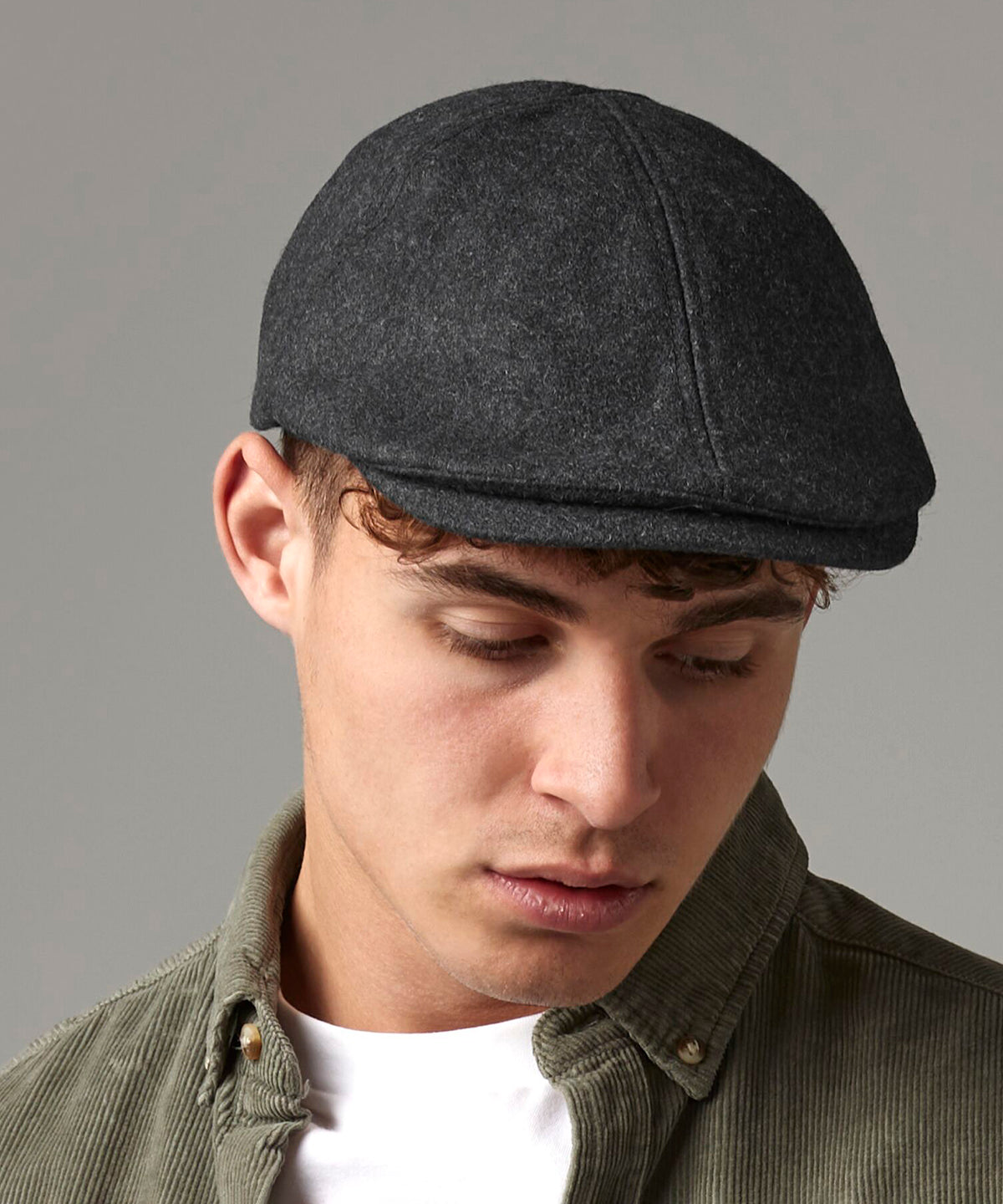 Beechfield Melton wool ivy cap Charcoal Marl