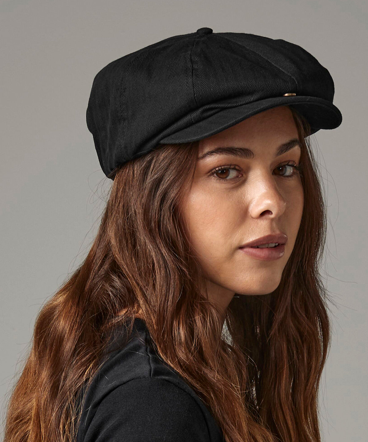 Beechfield Newsboy cap Black