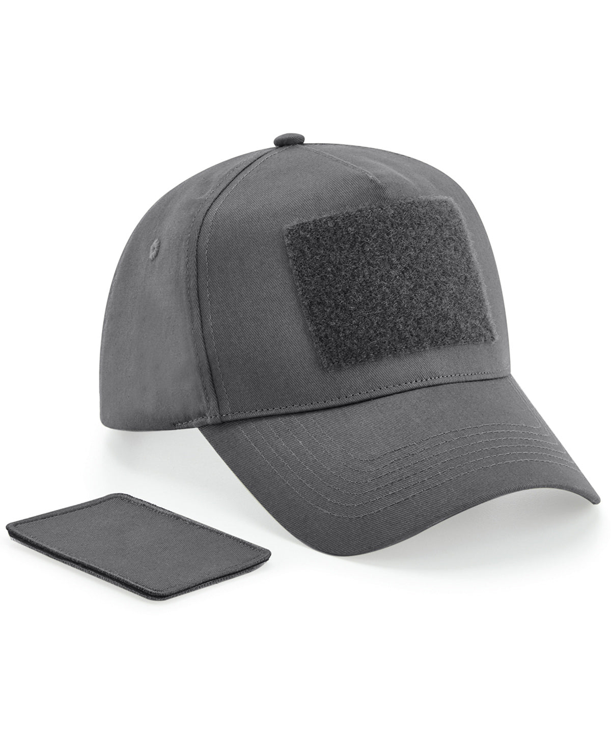 Beechfield Removable patch 5-panel cap Graphite Grey