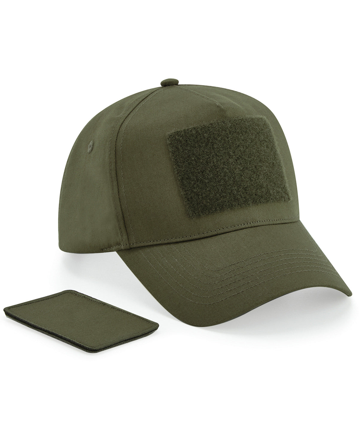 Beechfield Removable patch 5-panel cap Military Green