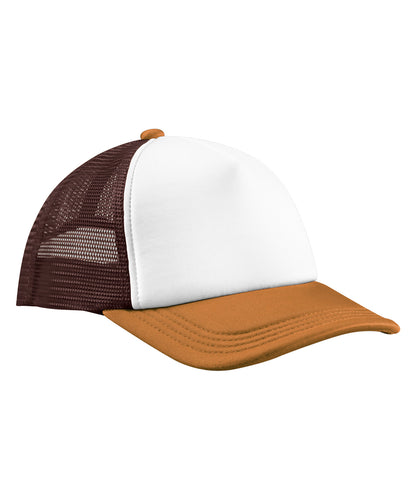 Beechfield Retro 5-panel trucker Chocolate/Dark Amber