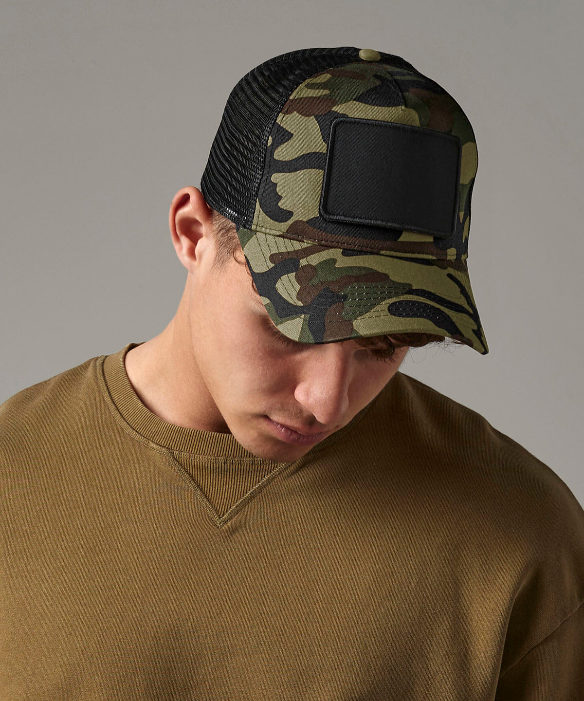 Beechfield Patch snapback trucker Black