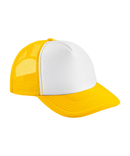 Beechfield Vintage snapback trucker Sunflower/White