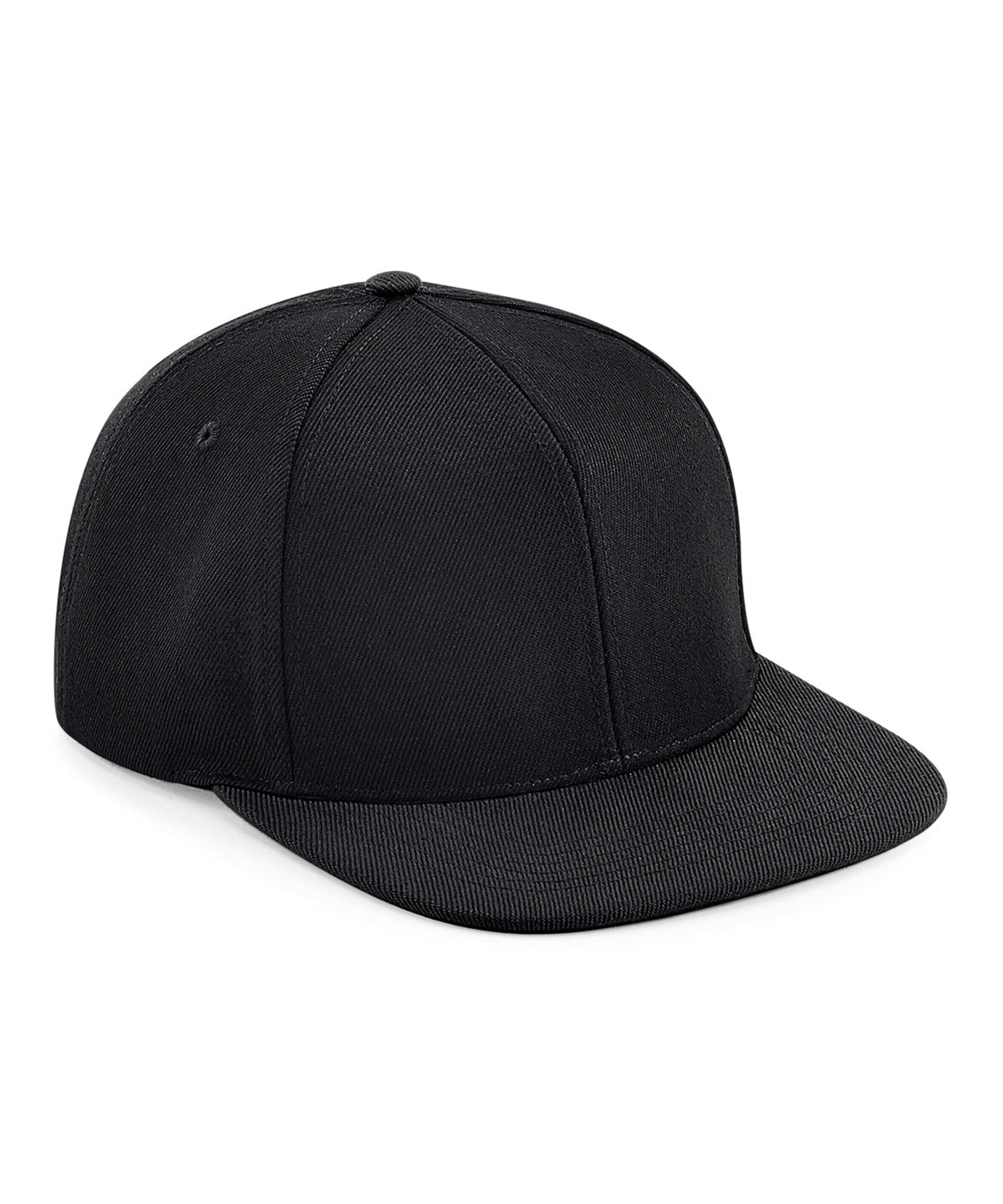 Beechfield Original flat peak 6-panel snapback Black/Black