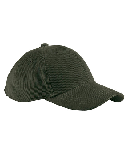 Beechfield EarthAware® organic cord baseball cap Forest Night