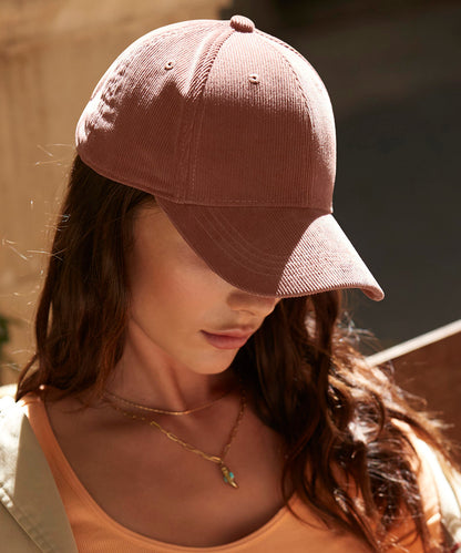 Beechfield EarthAware® organic cord baseball cap Black