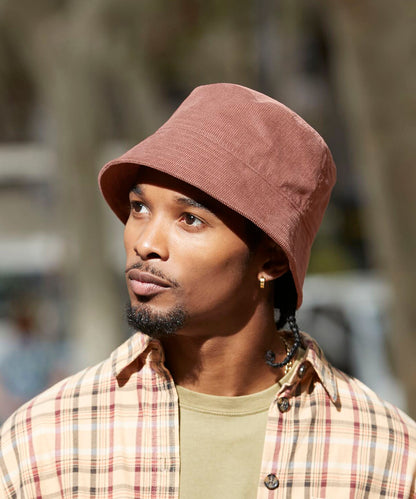 Beechfield EarthAware® organic cord bucket hat Black