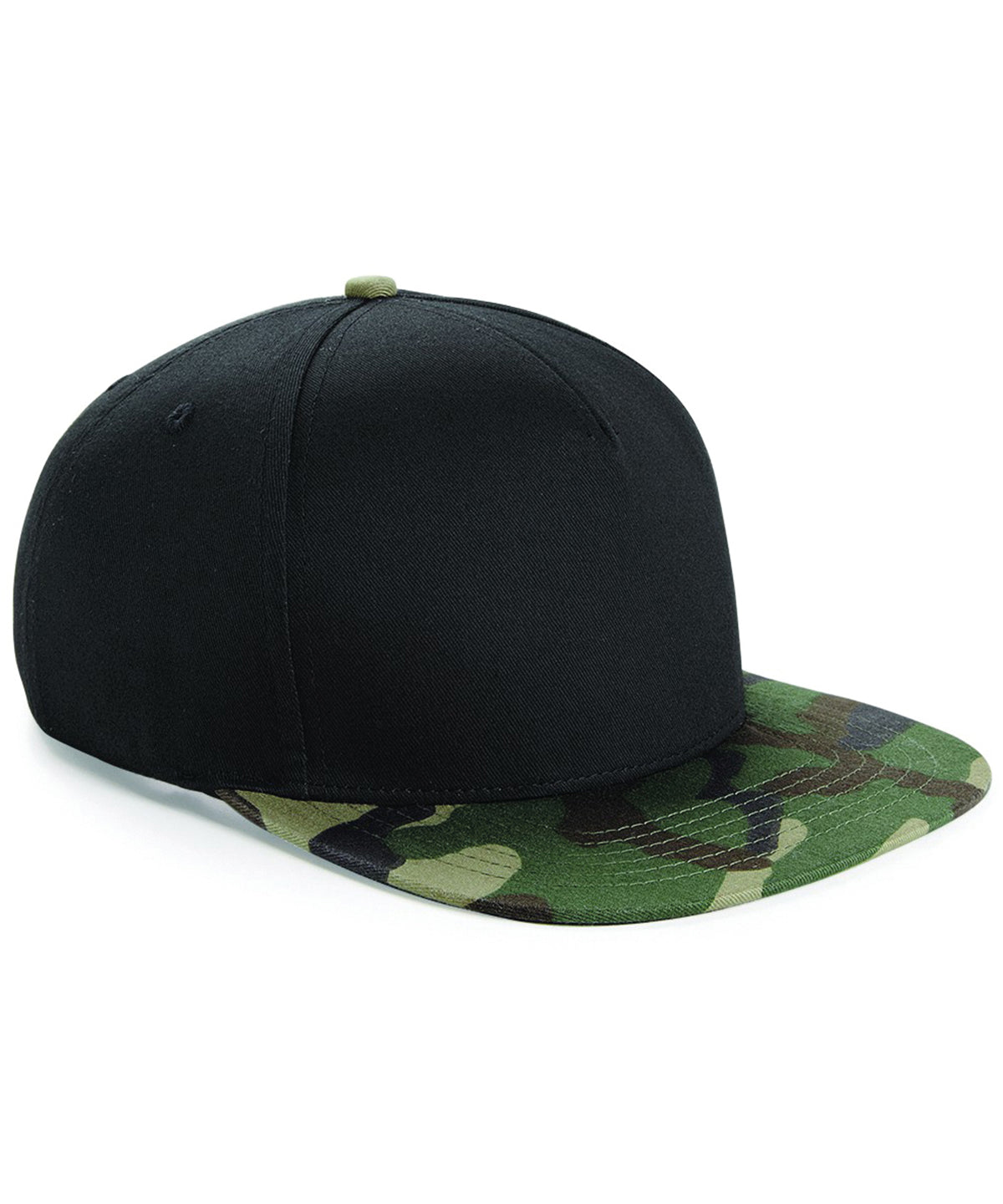Beechfield Camo snapback Black/Jungle Camo