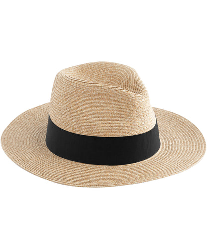 Beechfield Straw fedora Natural/Black