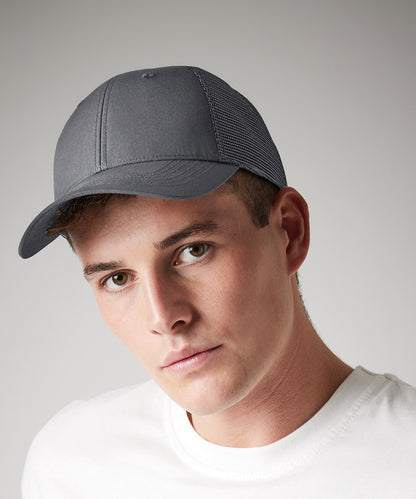 Beechfield Recycled urbanwear 6-panel snapback trucker Black