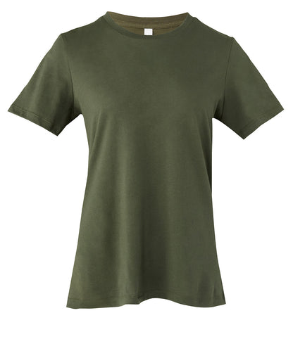 Bella+Canvas Women's relaxed Jersey short sleeve tee Military Green